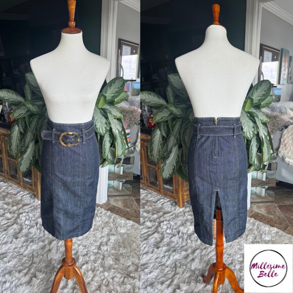 7 For All Mankind Jean Pencil Skirt - Picture 1 of 8
